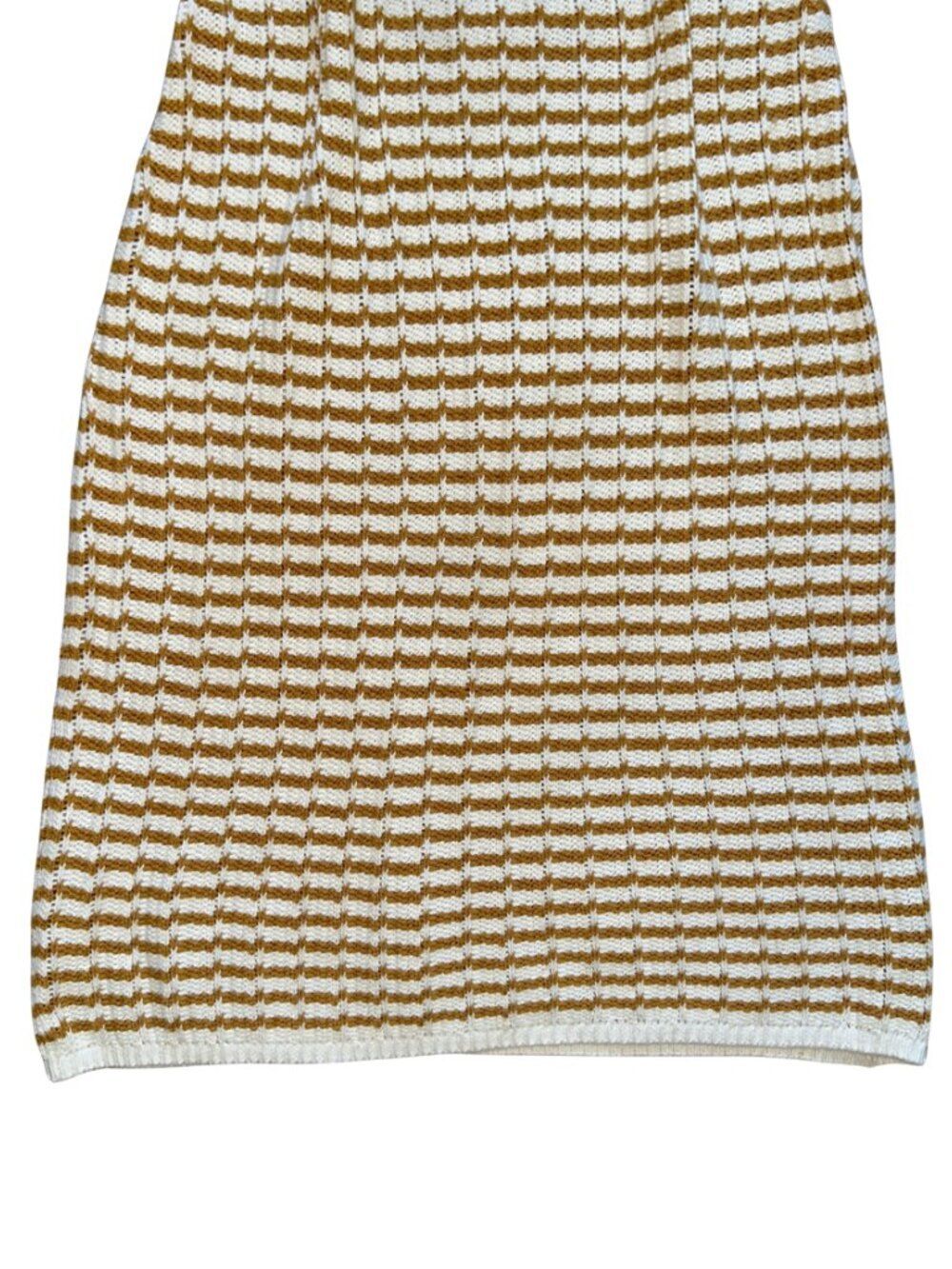 A new day Striped Ribbed Knit Sleeveless Mini Dress Tan Cream Quiet luxury - Picture 4 of 10